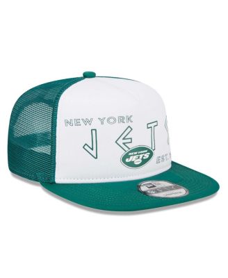 Men's White, Green New York Jets Banger 9FIFTY Trucker Snapback Hat