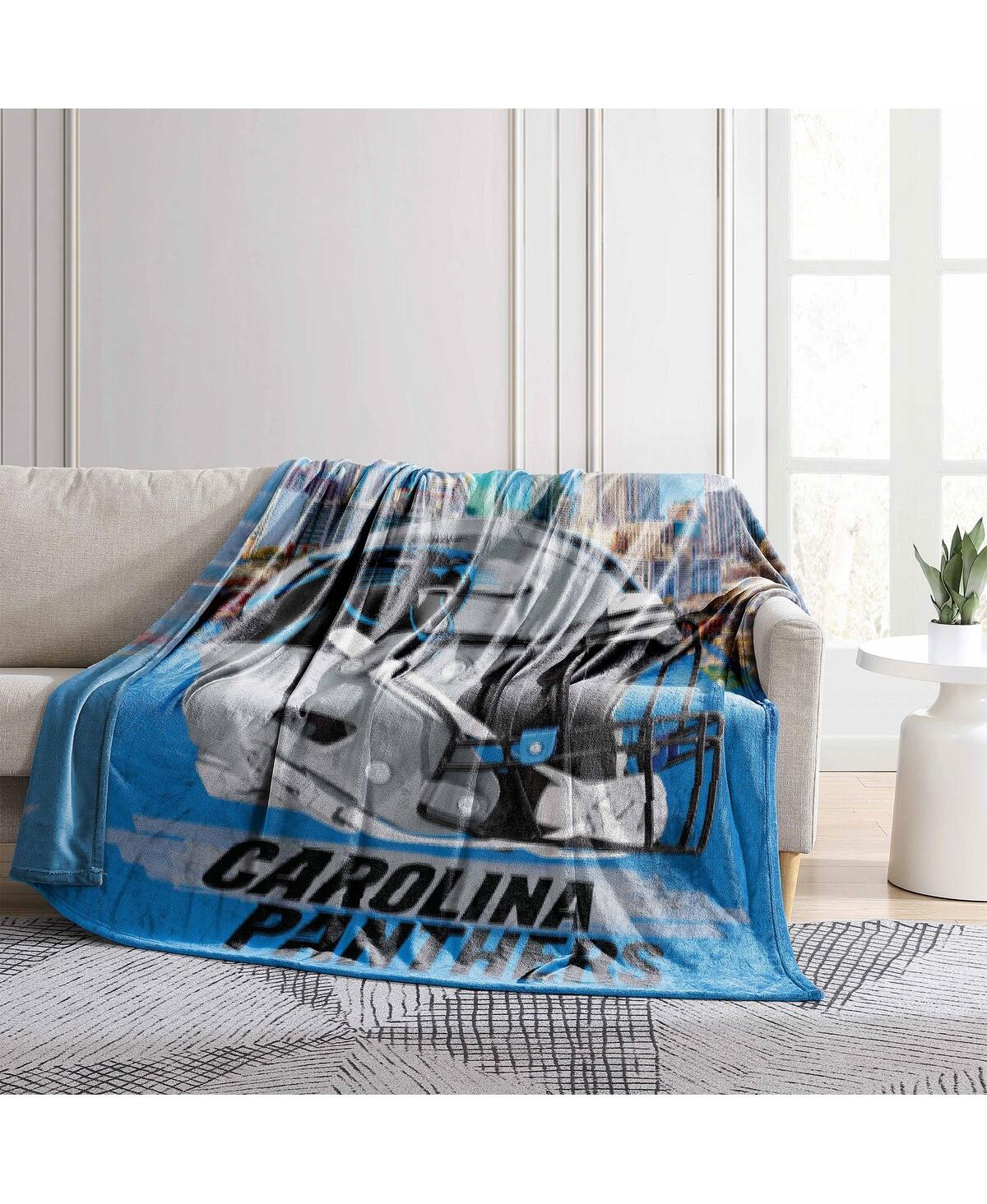 Logo Brands Carolina Panthers 66" X 90" City Sketch Blanket In Blue