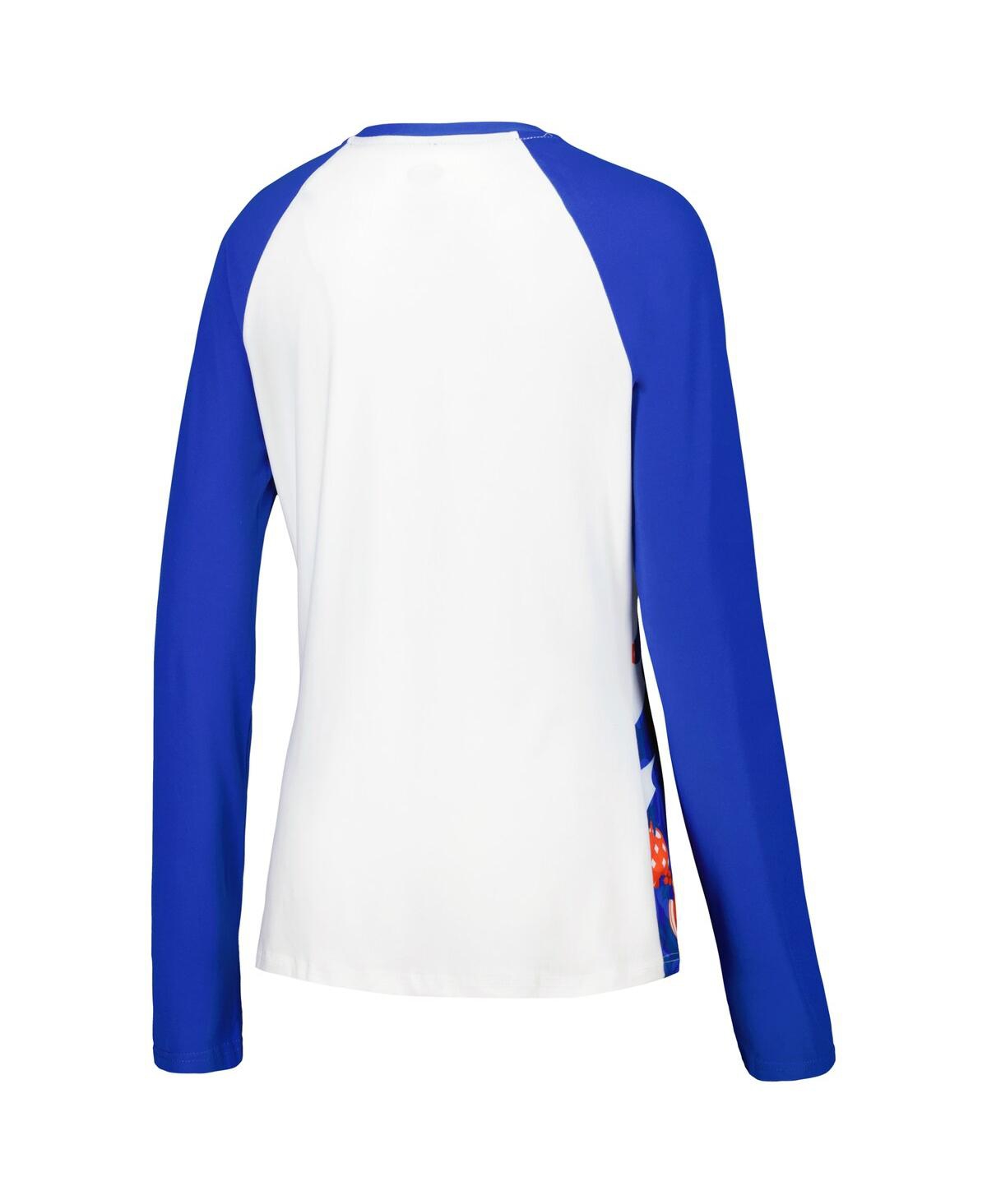 Concepts Sport Women's  Royal Florida Gators Tinsel Ugly Sweater Long Sleeve T-shirt And Pants Sleep In Royal
