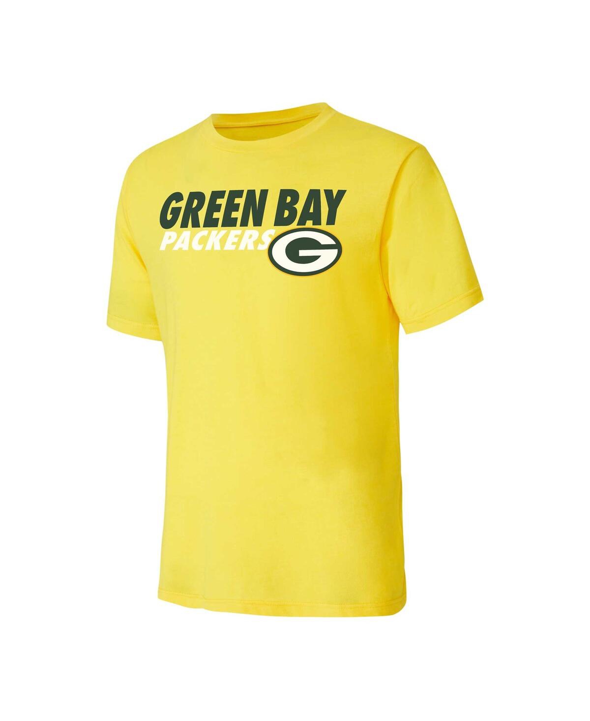 Men's Concepts Sport Gold Green Bay Packers Meter T-shirt and Shorts Sleep Set - Gold