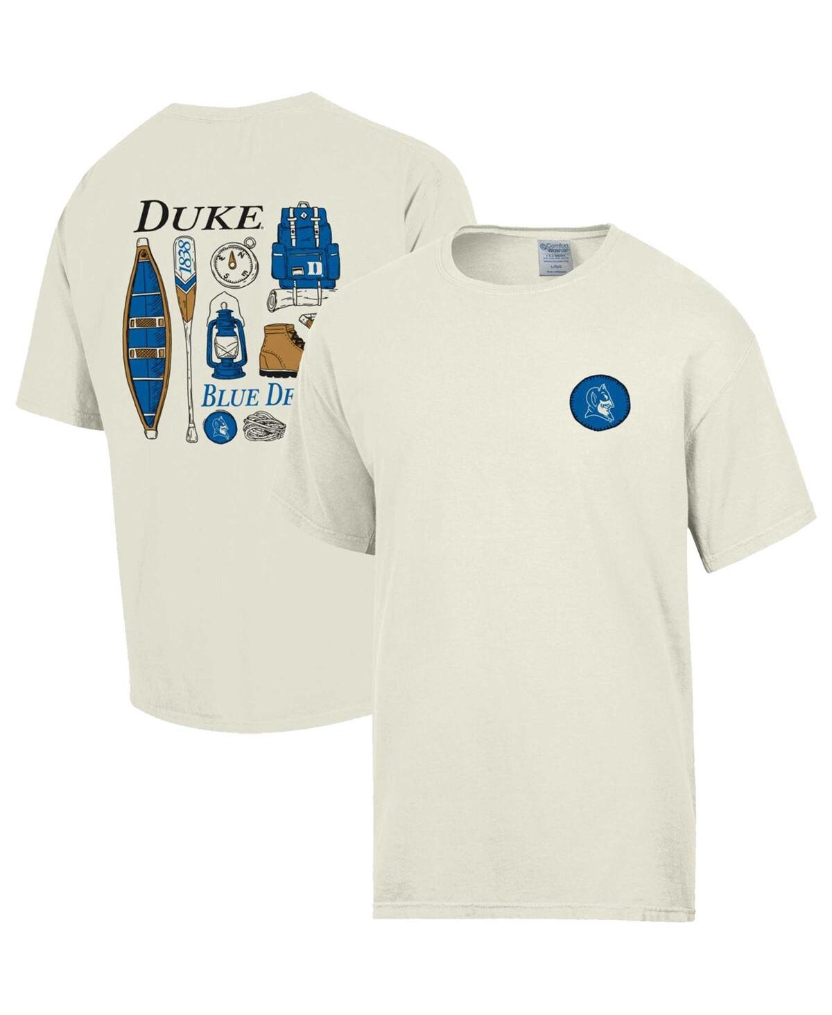 Shop Comfortwash Men's  Cream Duke Blue Devils Camping Trip T-shirt