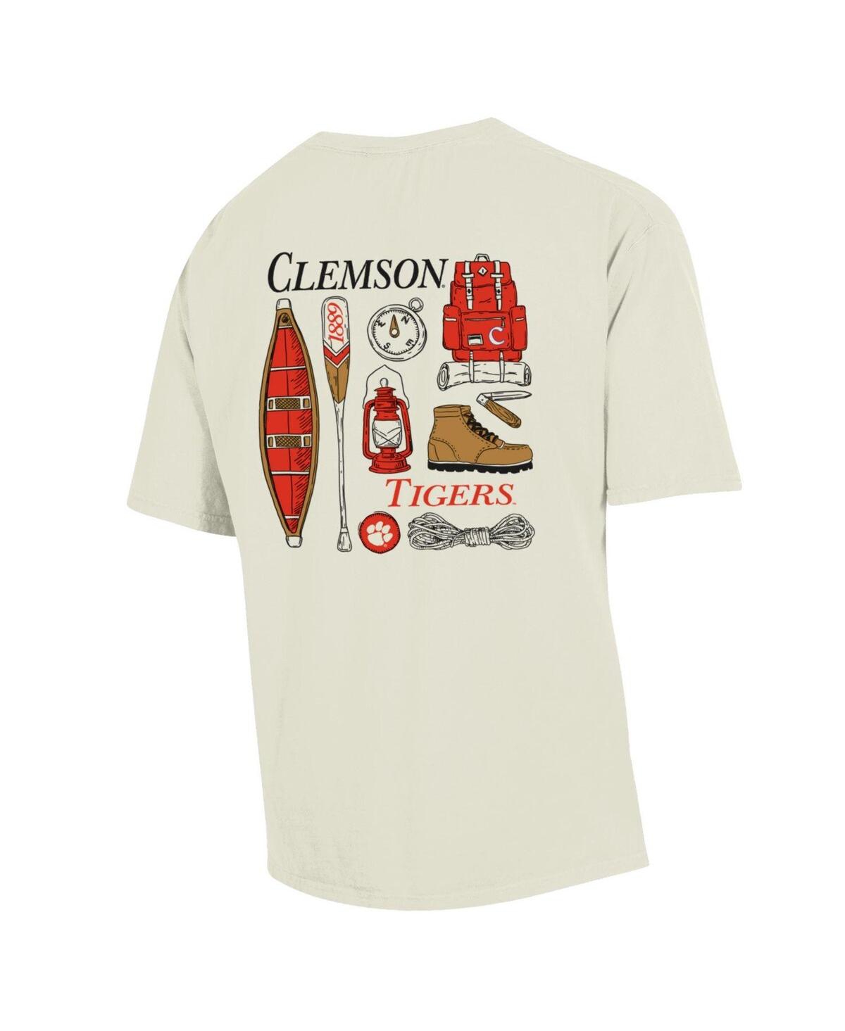 COMFORTWASH MEN'S COMFORTWASH CREAM CLEMSON TIGERS CAMPING TRIP T-SHIRT 