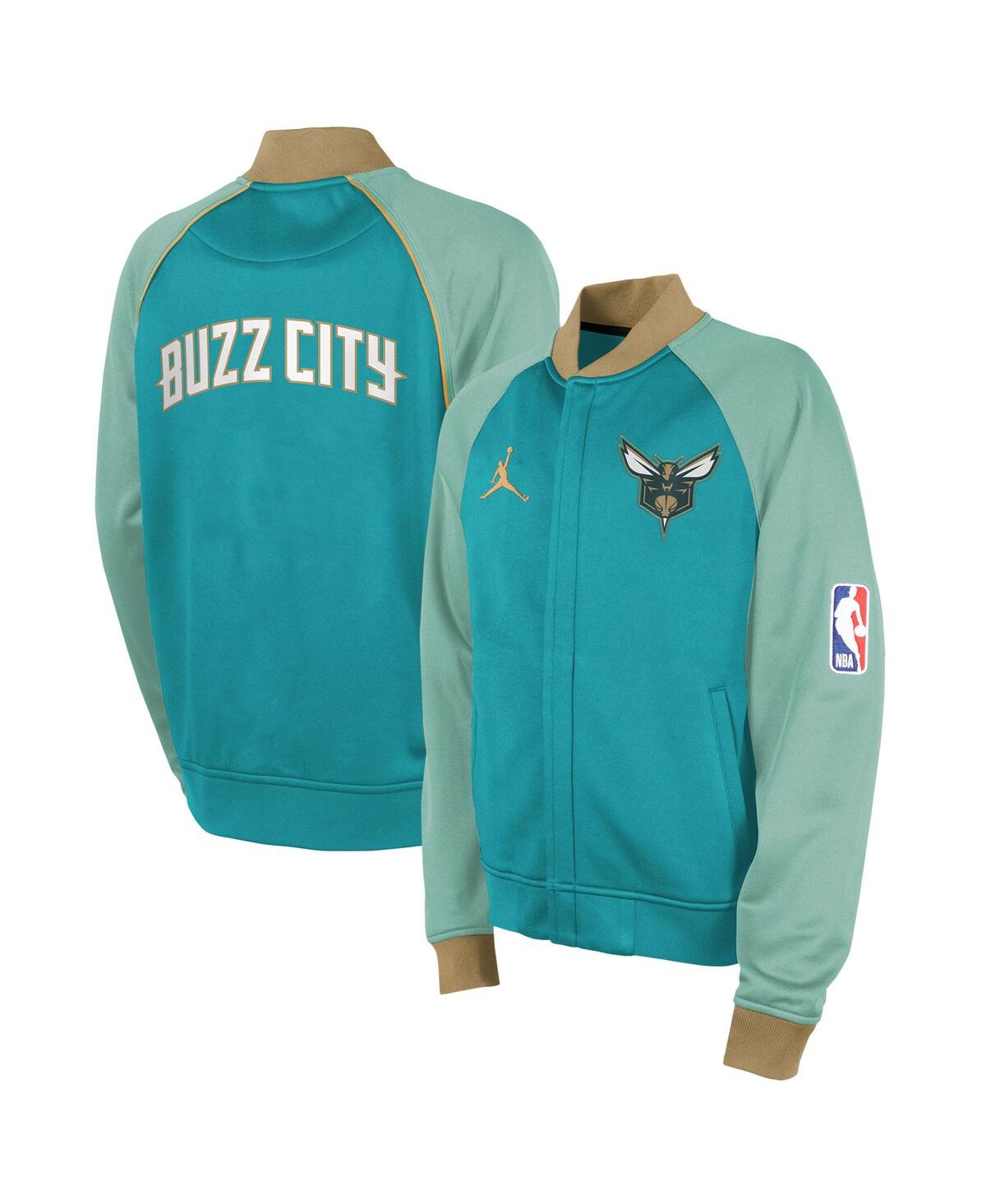Jordan Kids' Big Boys  Teal Charlotte Hornets 2023/24 City Edition Authentic Showtime Full-zip Jacket