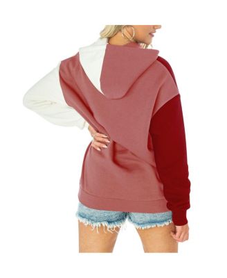 Women's Crimson Alabama Crimson Tide Hall of Fame Colorblock Pullover Hoodie