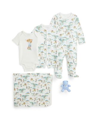 Polo Ralph Lauren Baby Boys Polo Bear Cotton Gift Set, Piece