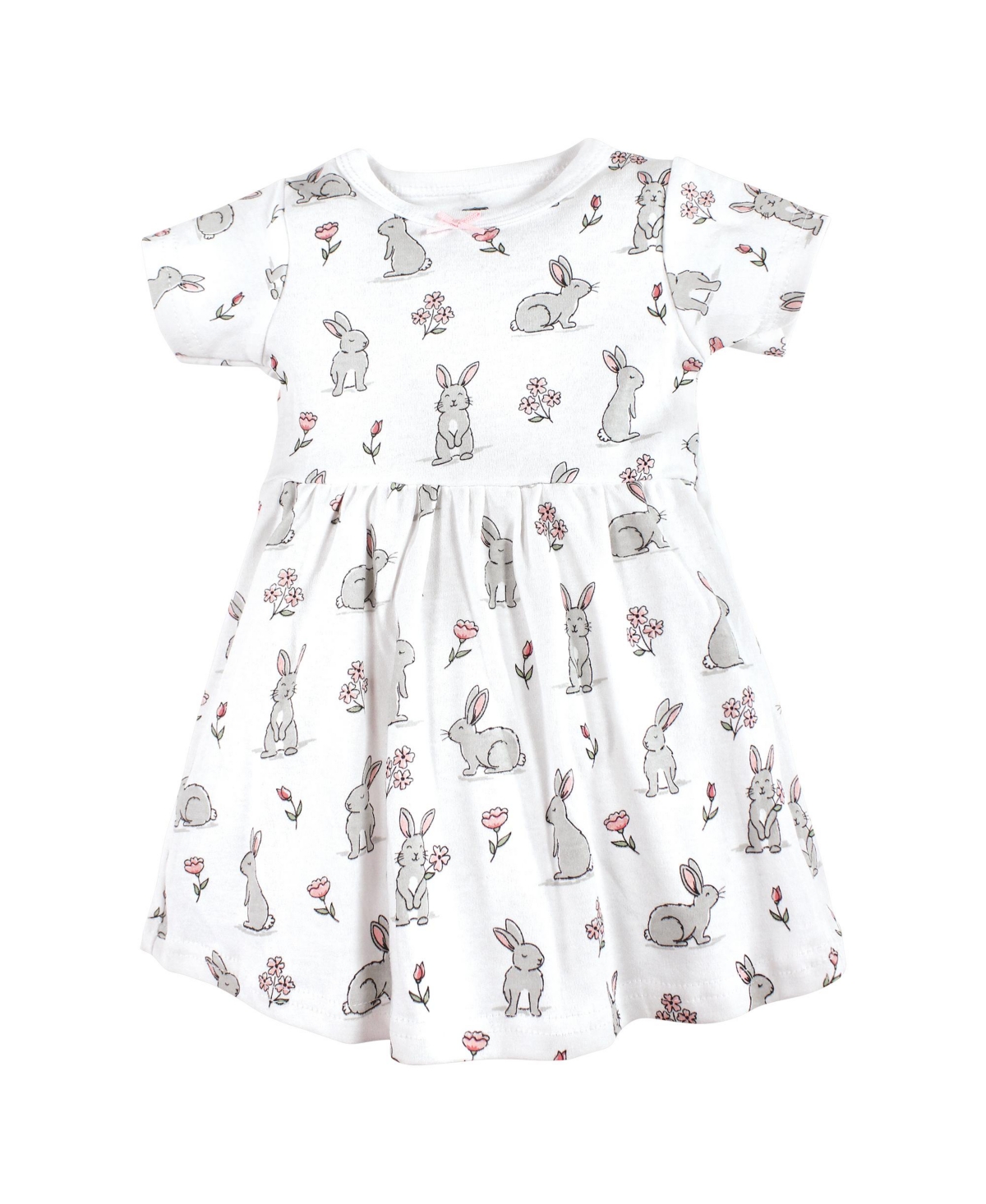 Hudson Baby Toddler Girls Cotton Dresses, Bunny Floral