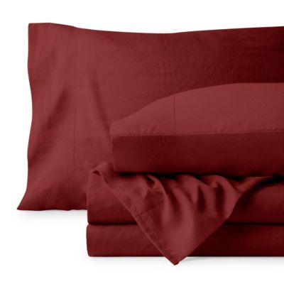 Ultra-Soft Sandwashed Microfiber 4 Piece Sheet Set, Queen