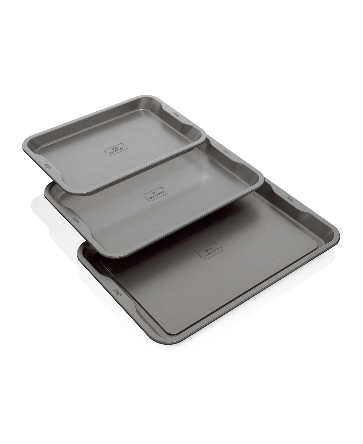 Ninja Foodi Neverstick Premium 3-piece Baking Sheet Set In Gray