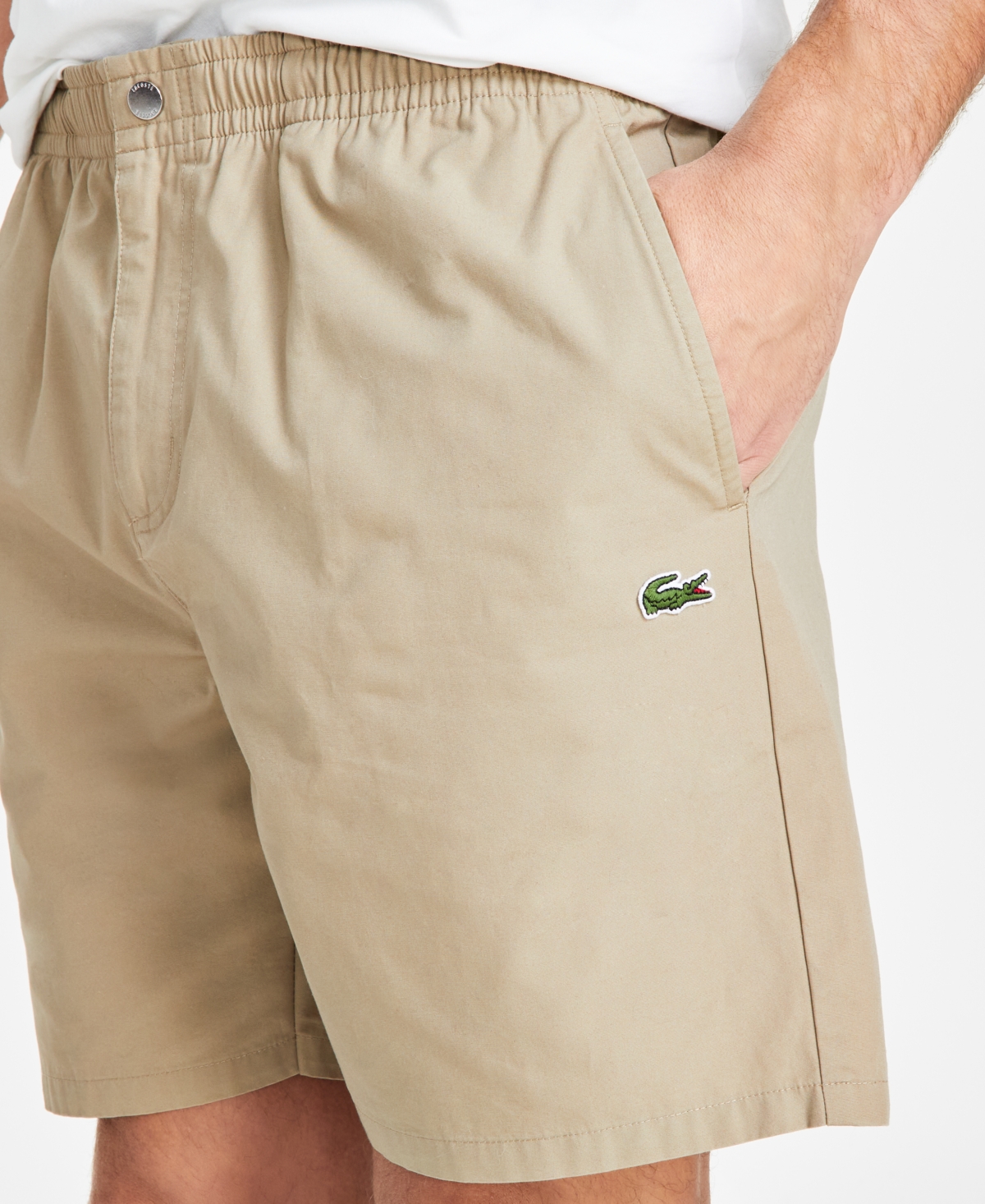 Shop Lacoste Men's Relaxed-fit Drawcord Shorts In Cb Lion