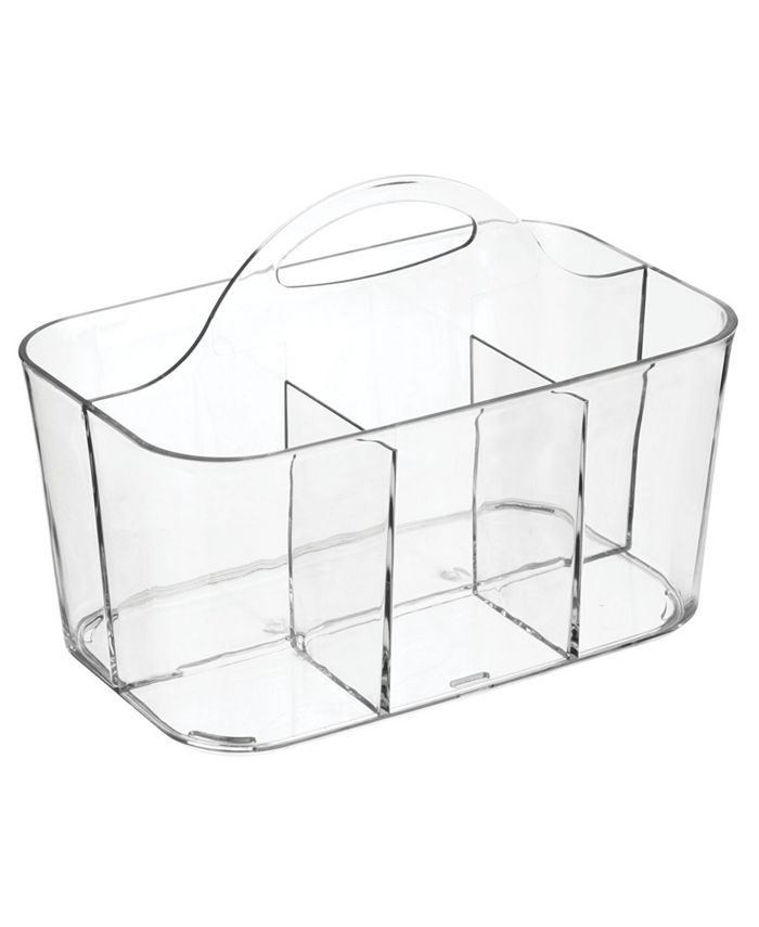 mDesign Plastic Nursery Divided Storage Organizer Caddy Tote with