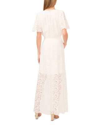 Women's Lace Batwing Sleeve Maxi Dress