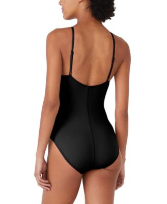 Women's High-Neck Rosette One-Piece Swimsuit