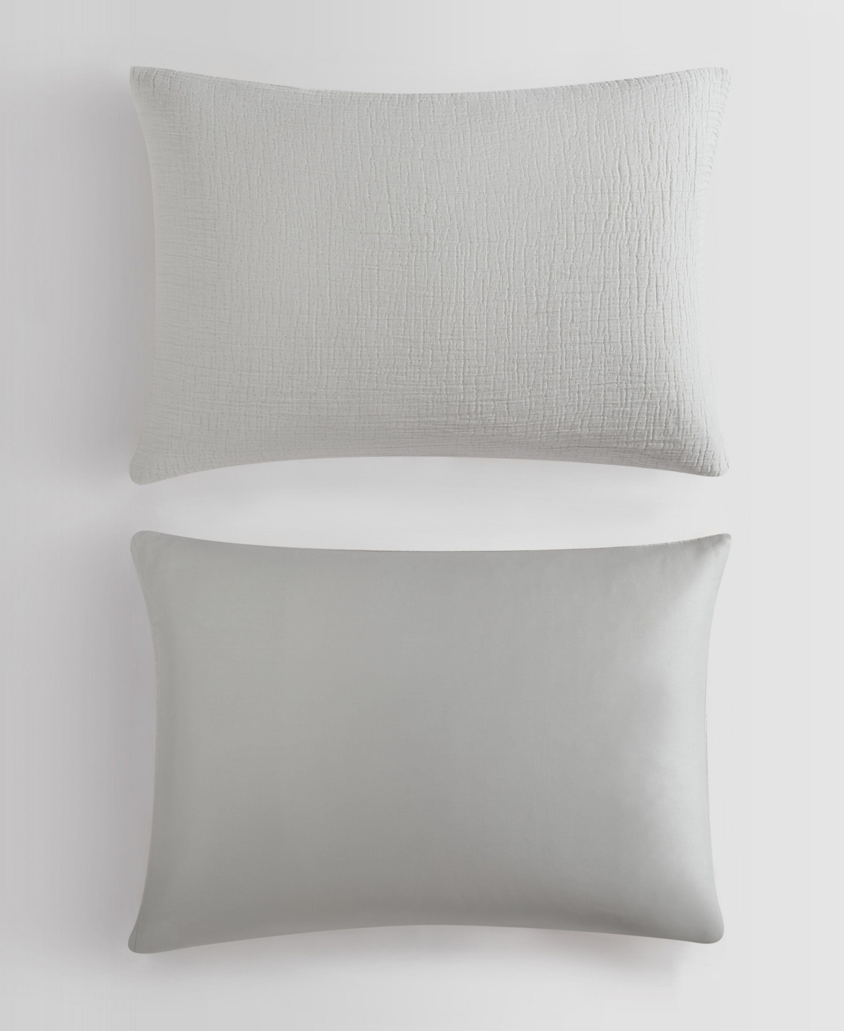 Calvin Klein Washed Texture Solid Cotton Jacquard 3 Piece Duvet Cover Set