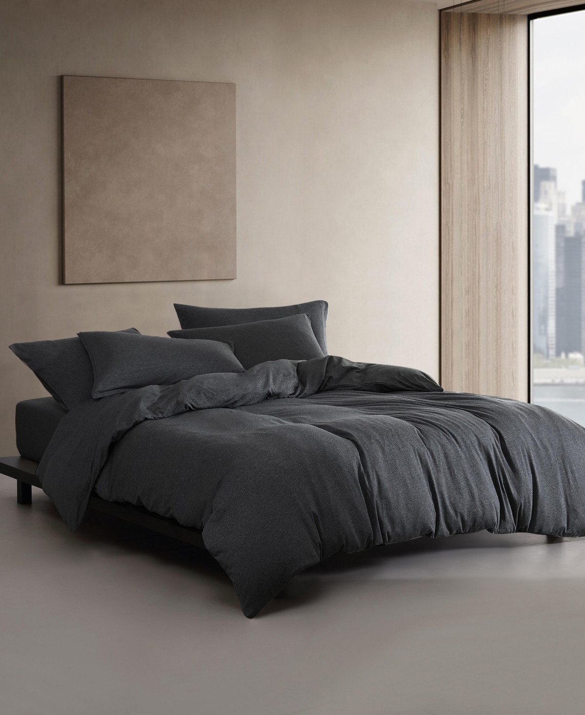 Calvin Klein Modern Cotton Melange Tencel Jersey 3 Piece Duvet Cover Set,