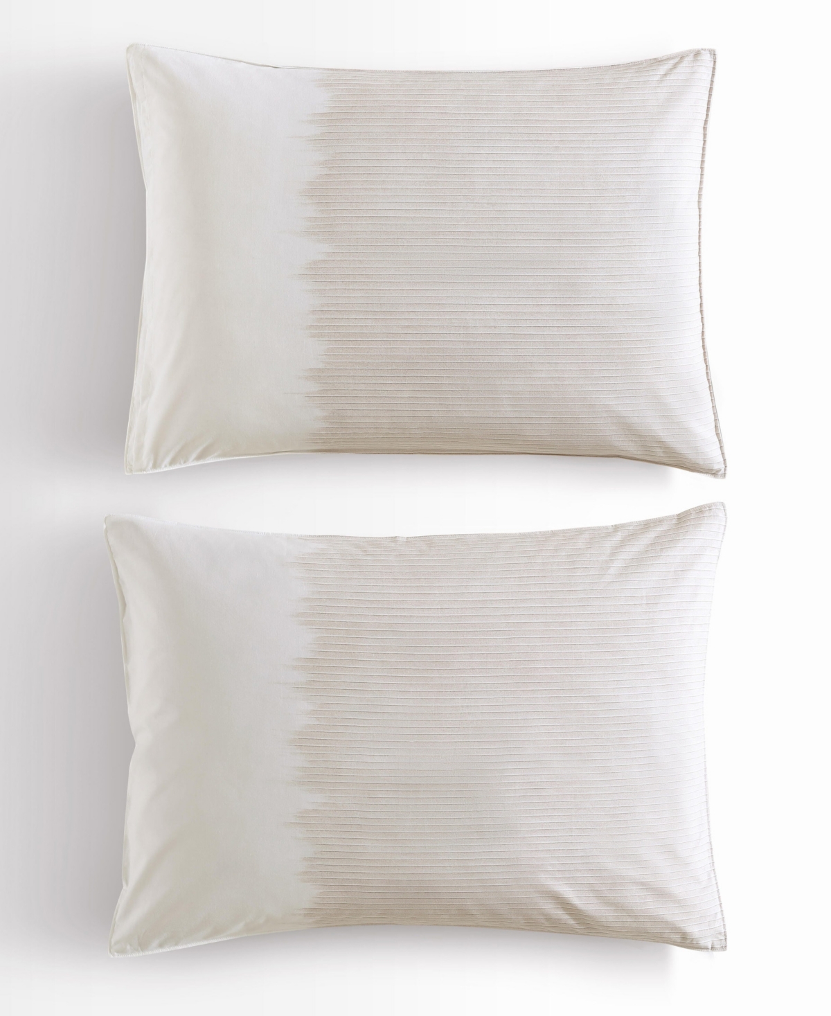 Shop Calvin Klein Ikat Pinstripe Cotton Percale 3 Piece Comforter Set, Queen In White,neutral Pink