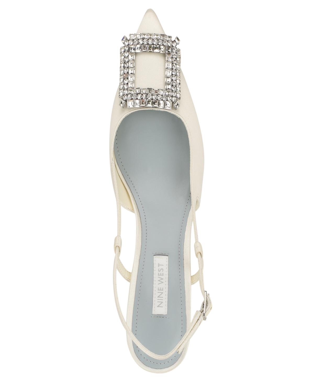 Nine West Women's Aimey Bridal Kitten Heel Dress Pumps In Ivory Satin