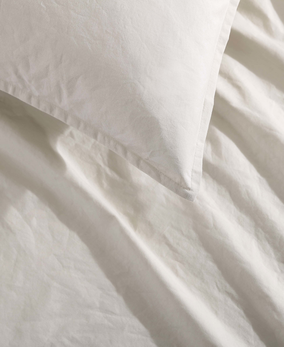 Closeout! Calvin Klein Washed Percale Cotton Solid 3 Piece Comforter Set