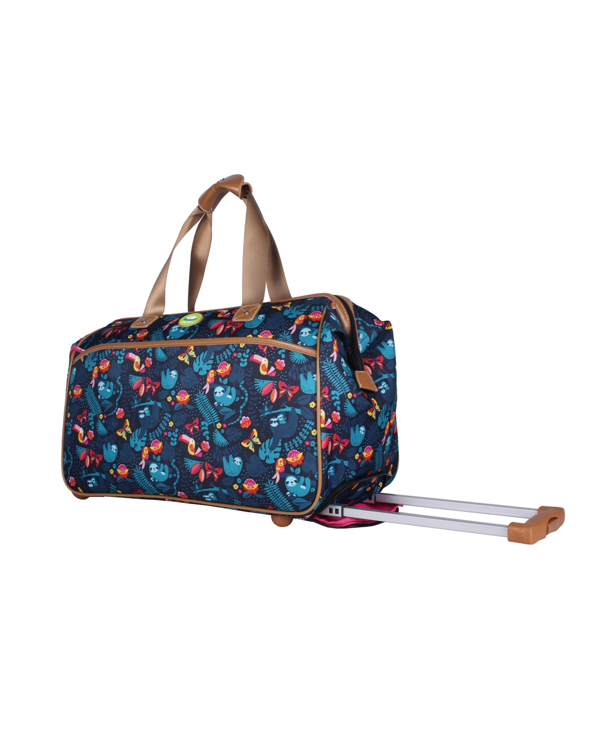 Lily Bloom Carry-on Softside Rolling Duffel Bag In Sloth It To Me
