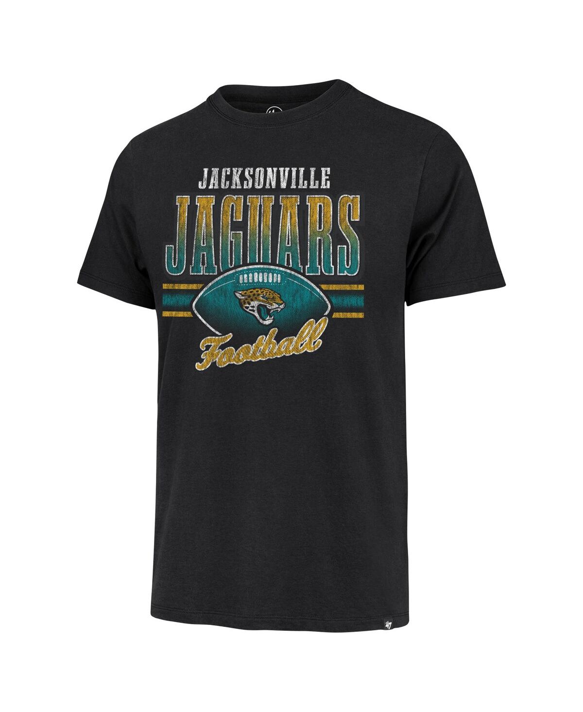 Men's '47 BrandDistressed Jacksonville Jaguars Last Call Franklin T-shirt - Black