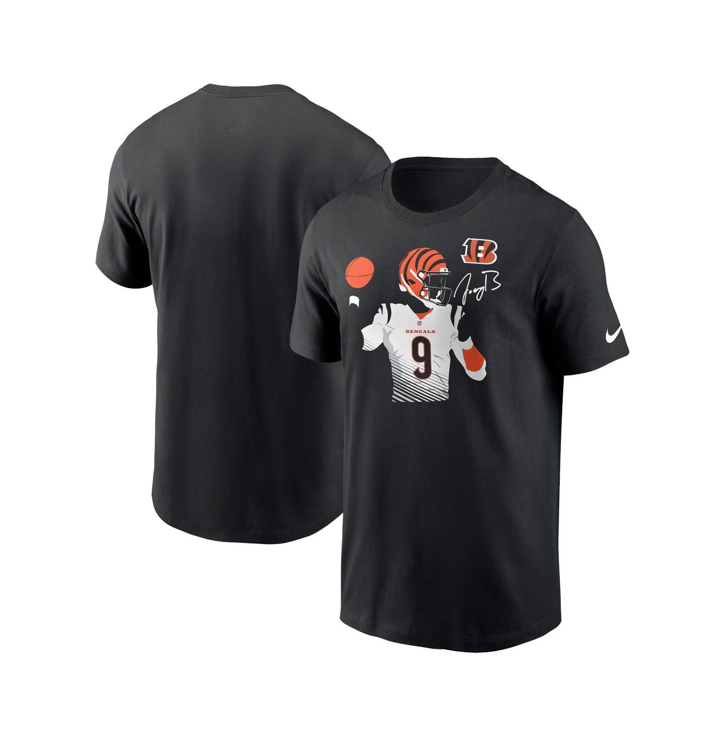 Мужская футболка Nike Joe Burrow Black Cincinnati Bengals Player Graphic — фото 1