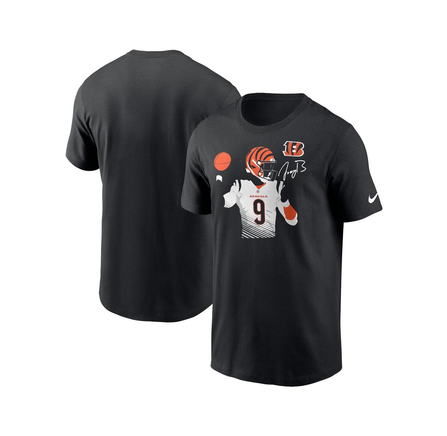 Men's Joe Burrow Black Cincinnati Bengals Player Graphic T-shirt