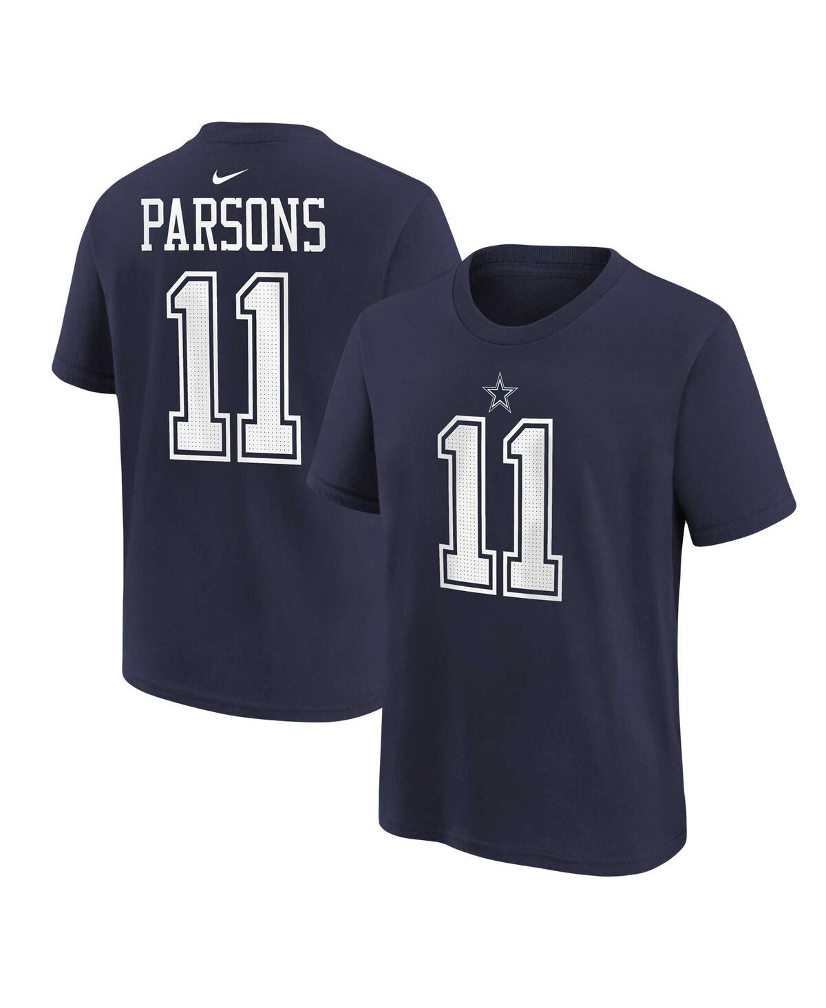Nike Babies' Preschool Boys And Girls  Micah Parsons Navy Dallas Cowboys Player Name And Number T-shirt
