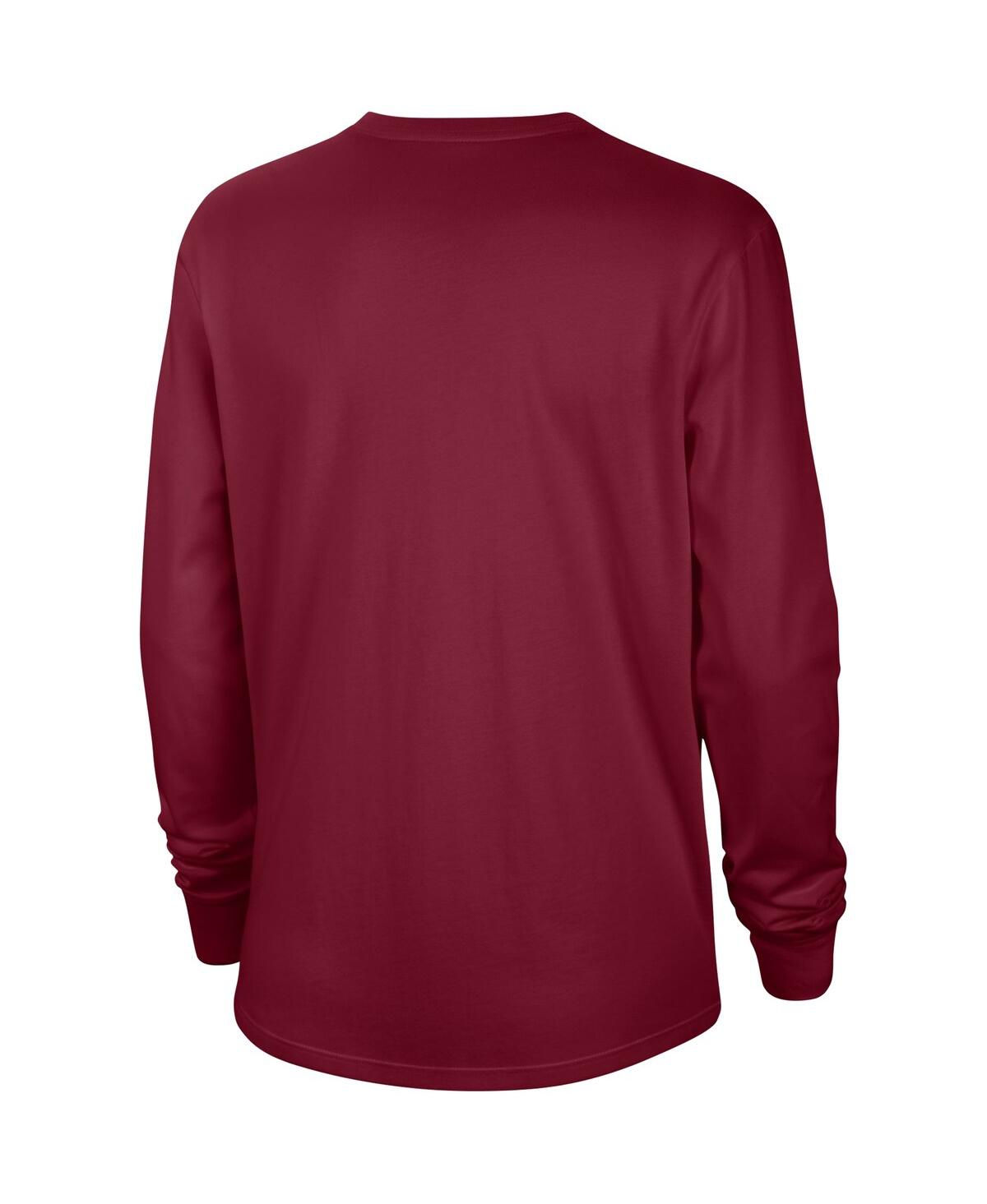 Shop Nike Women's  Crimson Distressed Alabama Crimson Tide Vintage-like Long Sleeve T-shirt
