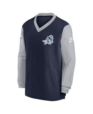 Men's Navy Dallas Cowboys 2023 Sideline V-Neck Pullover Windshirt
