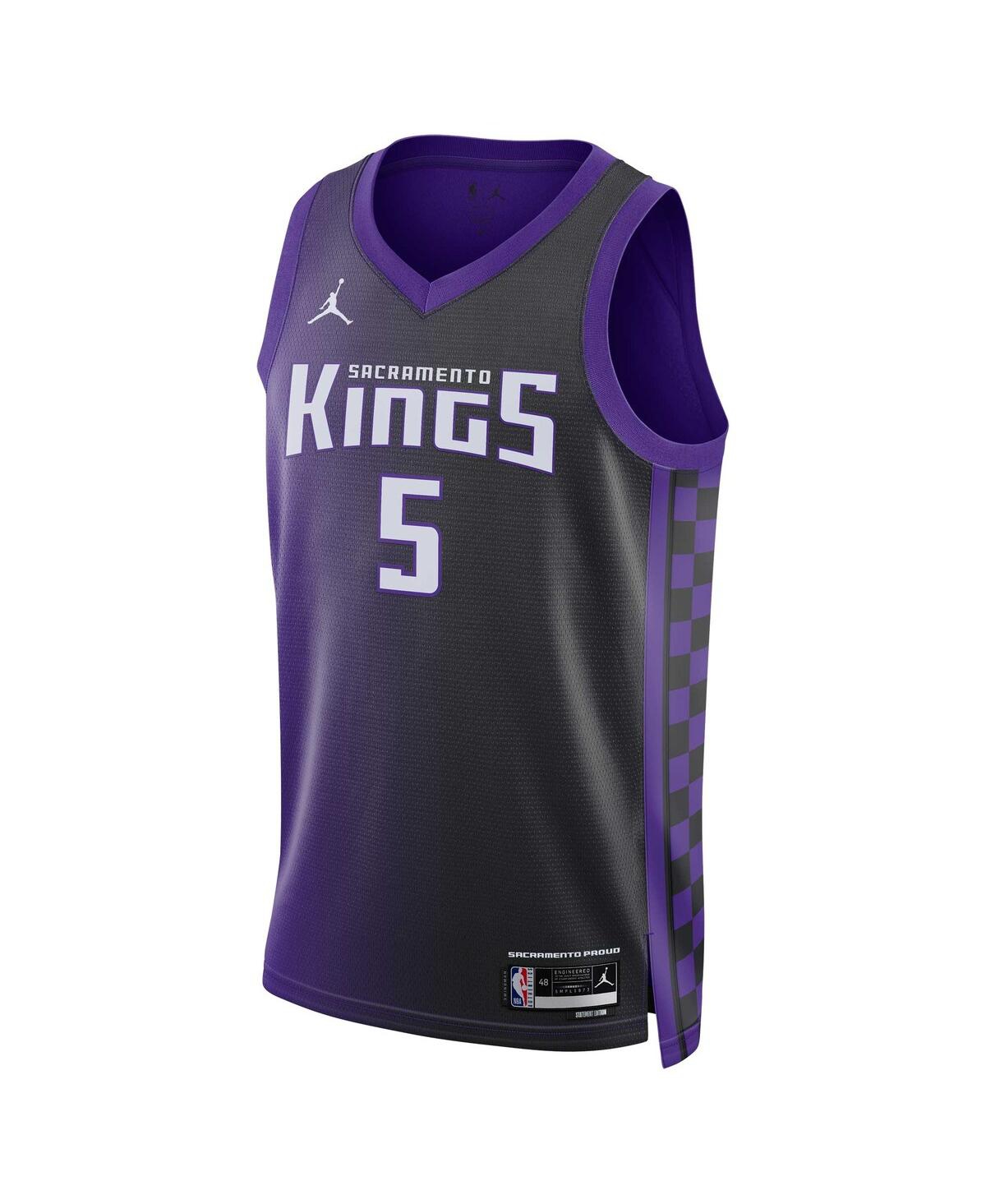 Men's and Women's Jordan De'Aaron FoxSacramento Kings Swingman Jersey - Statement Edition - Purple