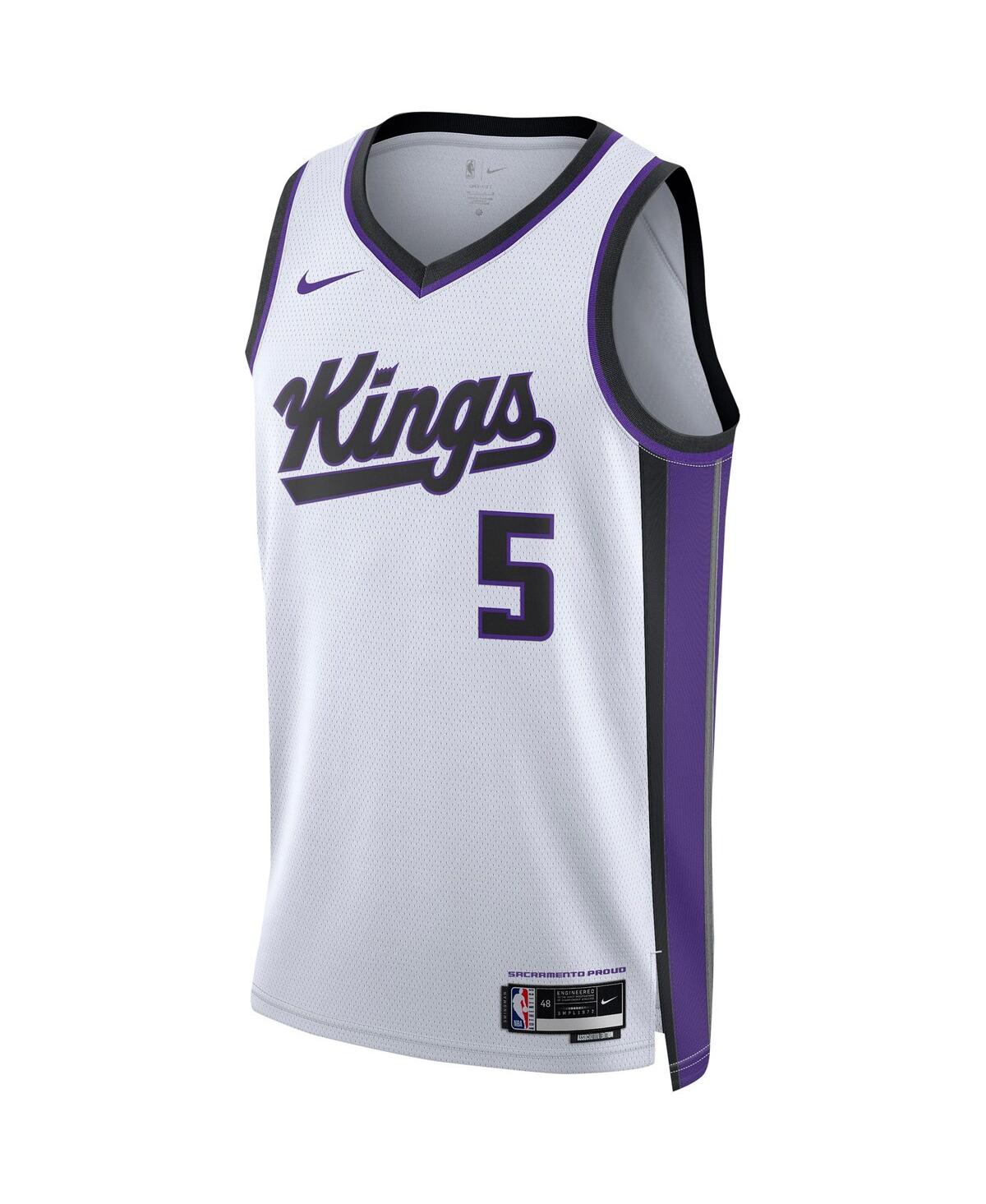Men's and Women's Nike De'Aaron FoxSacramento Kings Swingman Jersey - Association Edition - White