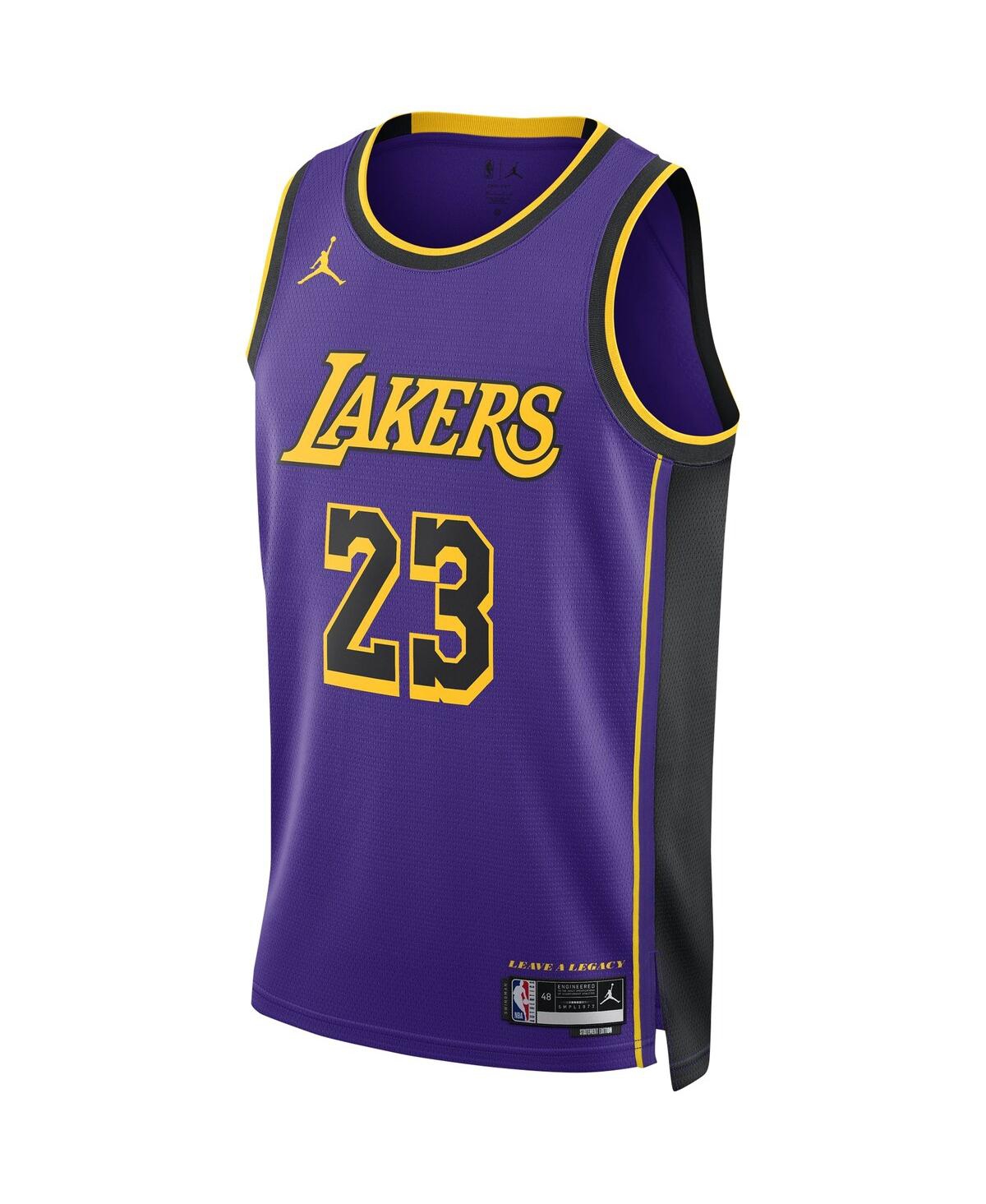 Men's and Women's Jordan LeBron JamesLos Angeles Lakers Swingman Jersey - Statement Edition - Purple