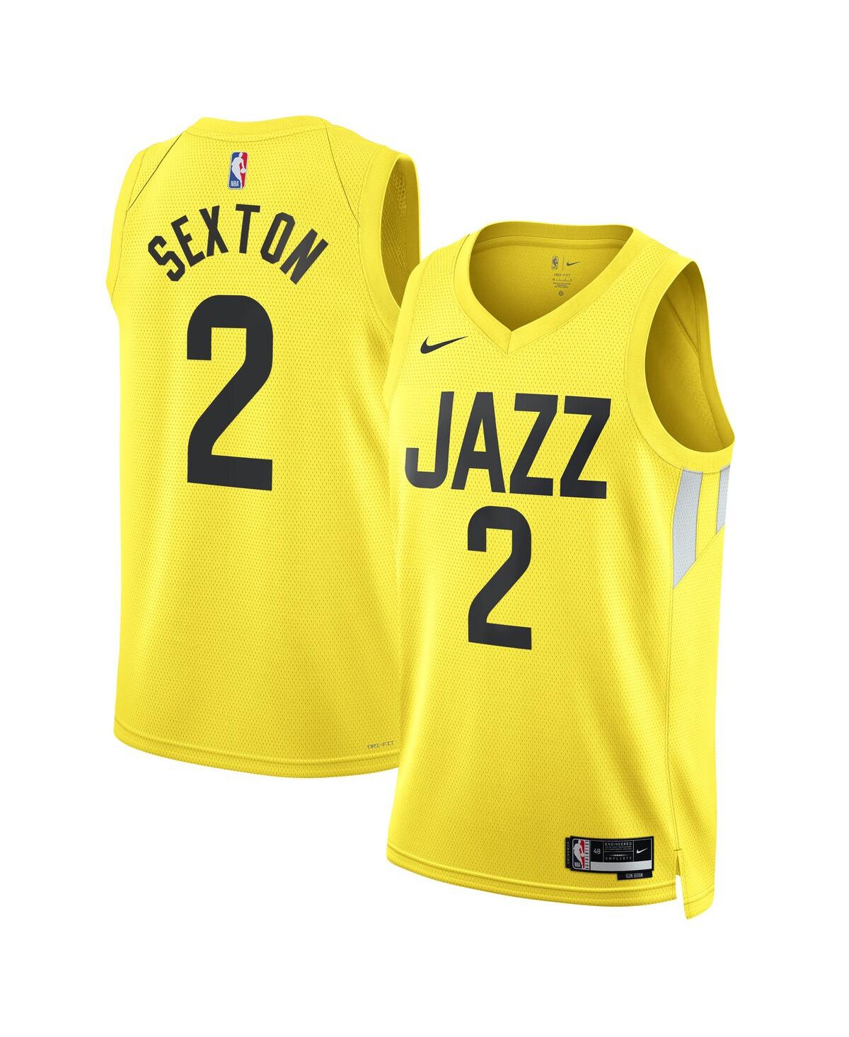 Men's and Women's Nike Collin Sexton Gold Utah Jazz Swingman Jersey - Icon Edition - Gold