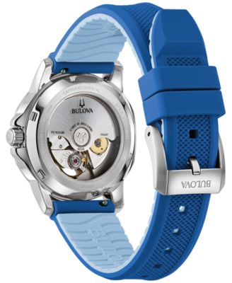 Women's Automatic Marine Star Blue Silicone Strap Watch 35mm