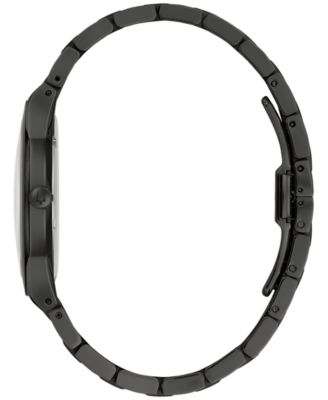 Men's Modern Millennia Black-Tone Stainless Steel Bracelet Watch 41mm