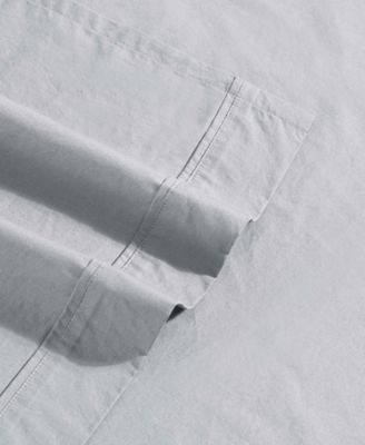 Washed Cotton Percale 4-Pc. Sheet Set, Queen