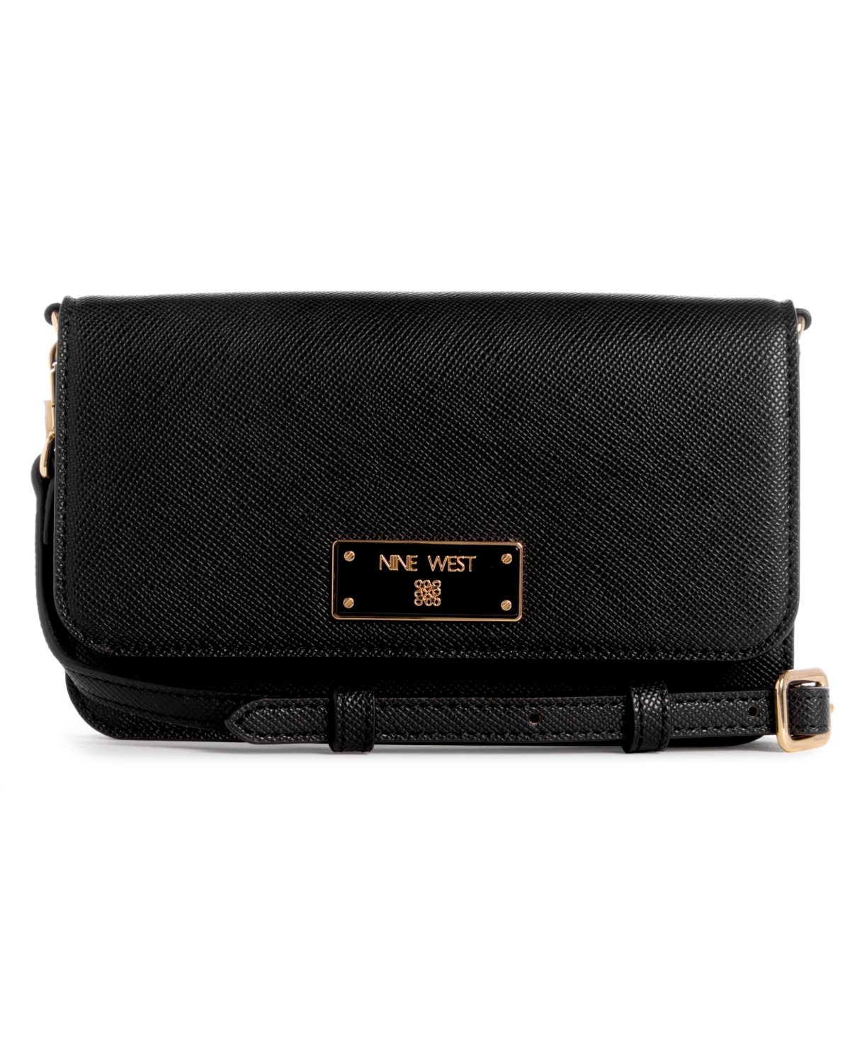 Brodie Phone Wallet Crossbody Bag - Black