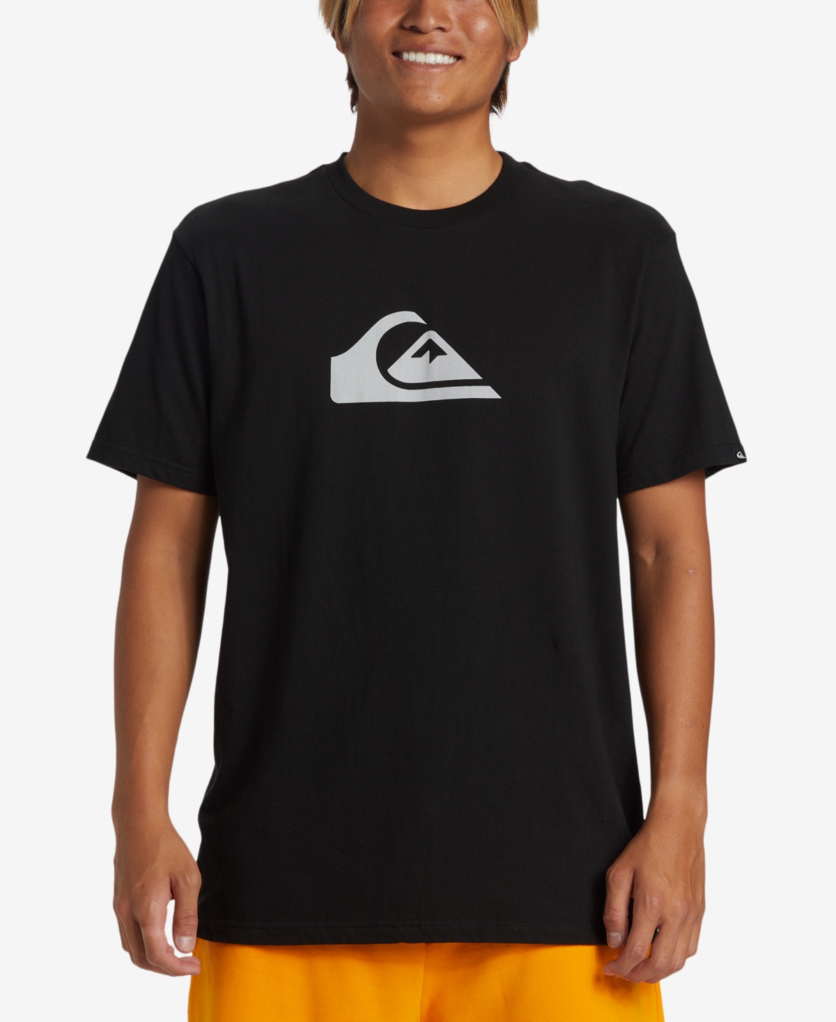 Shop Quiksilver Men's Comp Logo Mt0 Short Sleeve T-shirt In Black