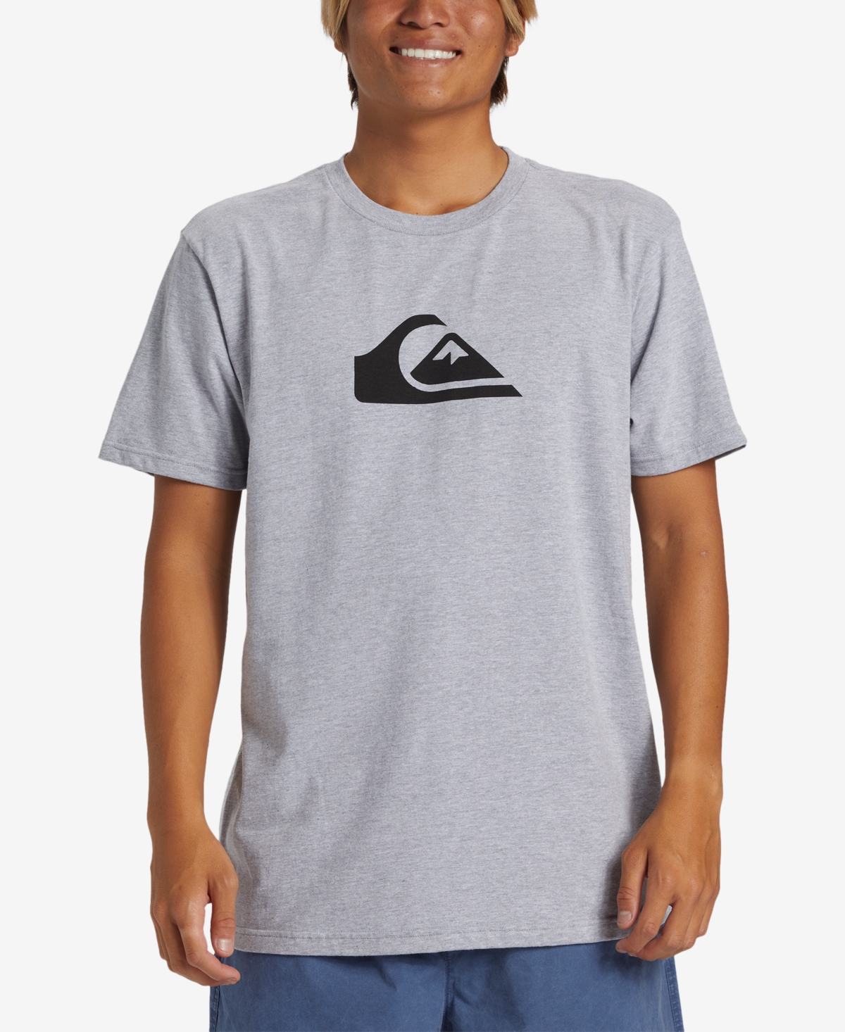 Shop Quiksilver Men's Comp Logo Mt0 Short Sleeve T-shirt In Athletic Heather