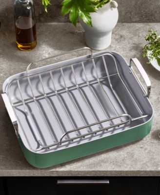 Non-Stick Ceramic-Coated 16.5" Roasting Pan with Rack