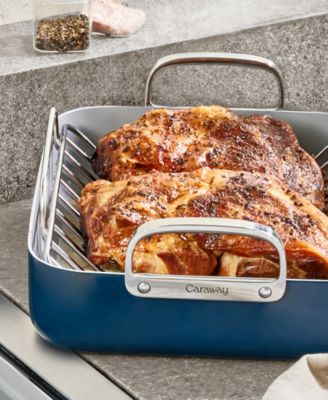 Non-Stick Ceramic-Coated 16.5" Roasting Pan with Rack