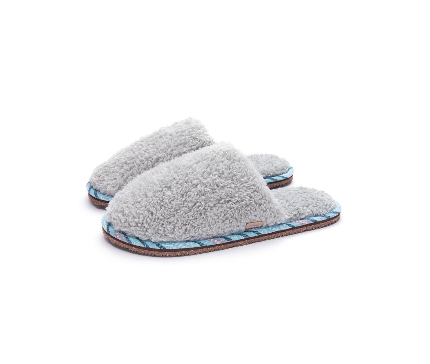 Женские сабо Feelgoodz Faux Sherpa Mule Slipper Indoor / Outdoor House, цвет: Серебряный — фото 1