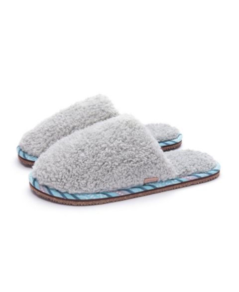 Женские сабо Feelgoodz Faux Sherpa Mule Slipper Indoor / Outdoor House, цвет: Серебряный