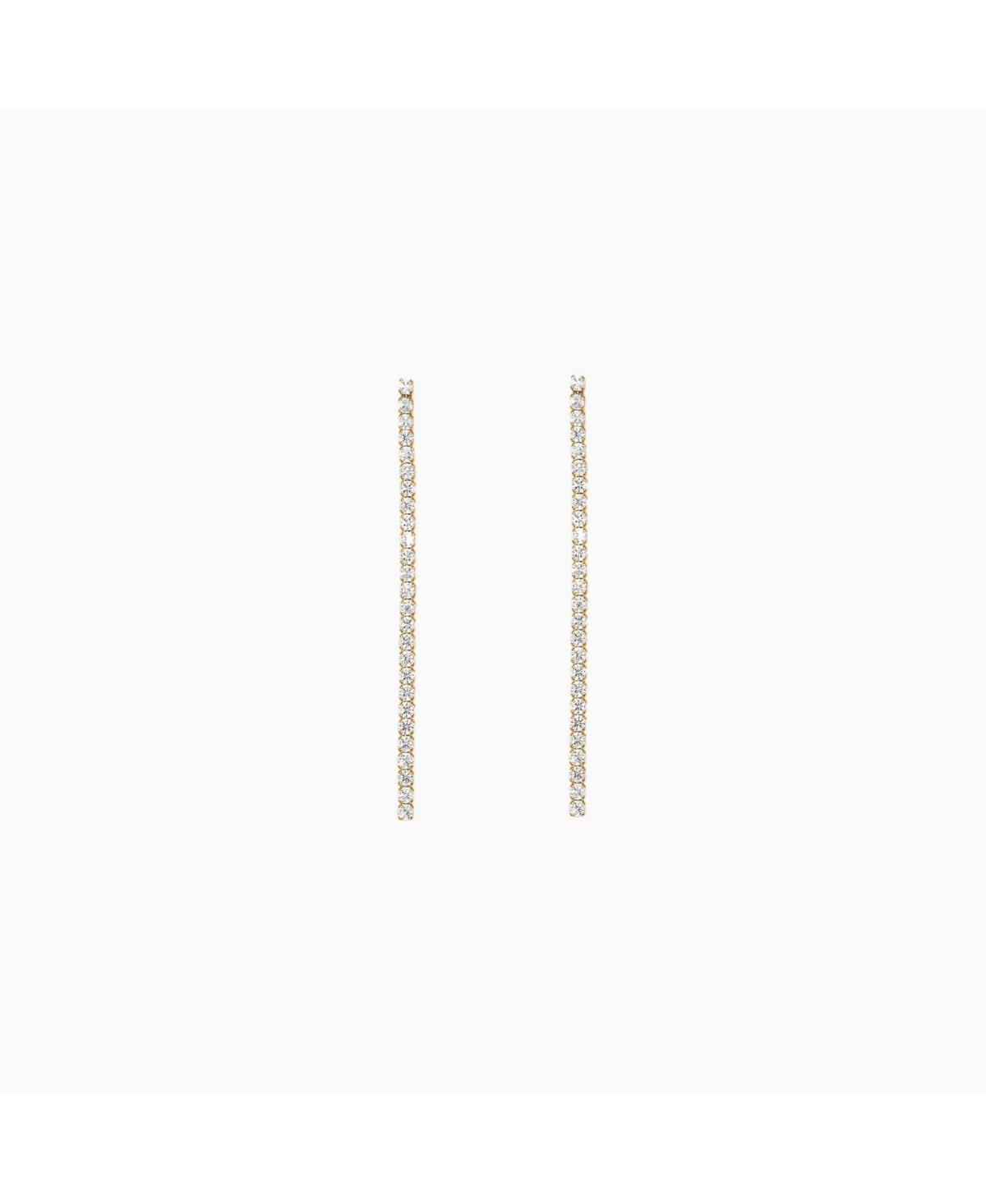 Cherie Drop Tennis Earrings - Gold