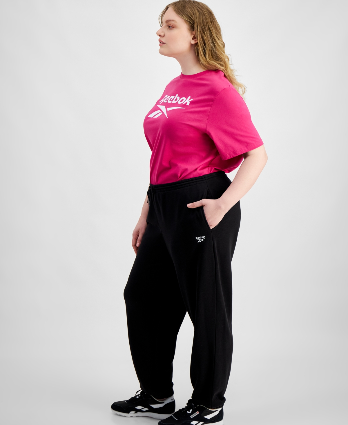 Reebok Plus Size Slim-Fit French Terry Sweatpants