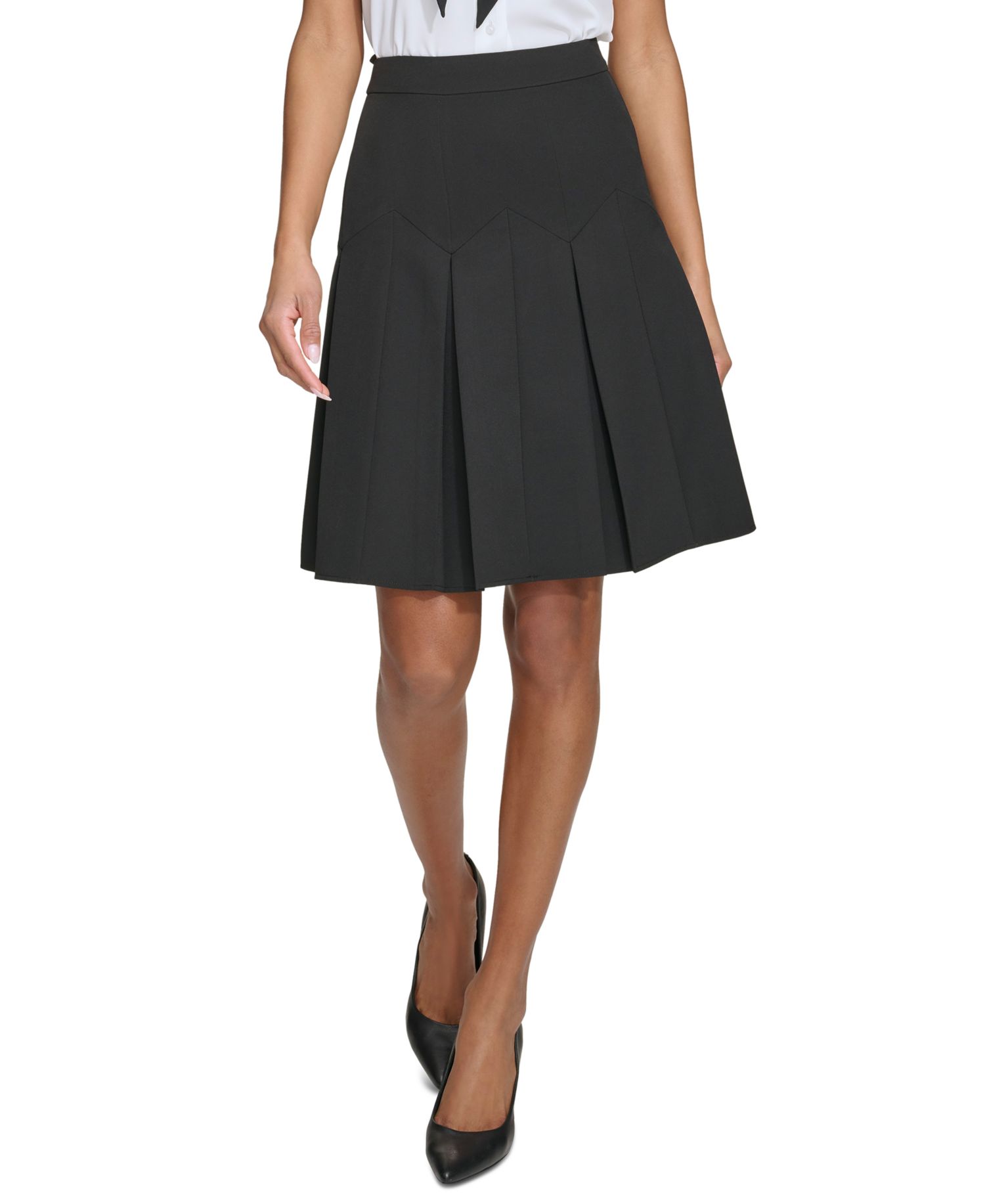 Karl Lagerfeld Petite Pleated Skirt