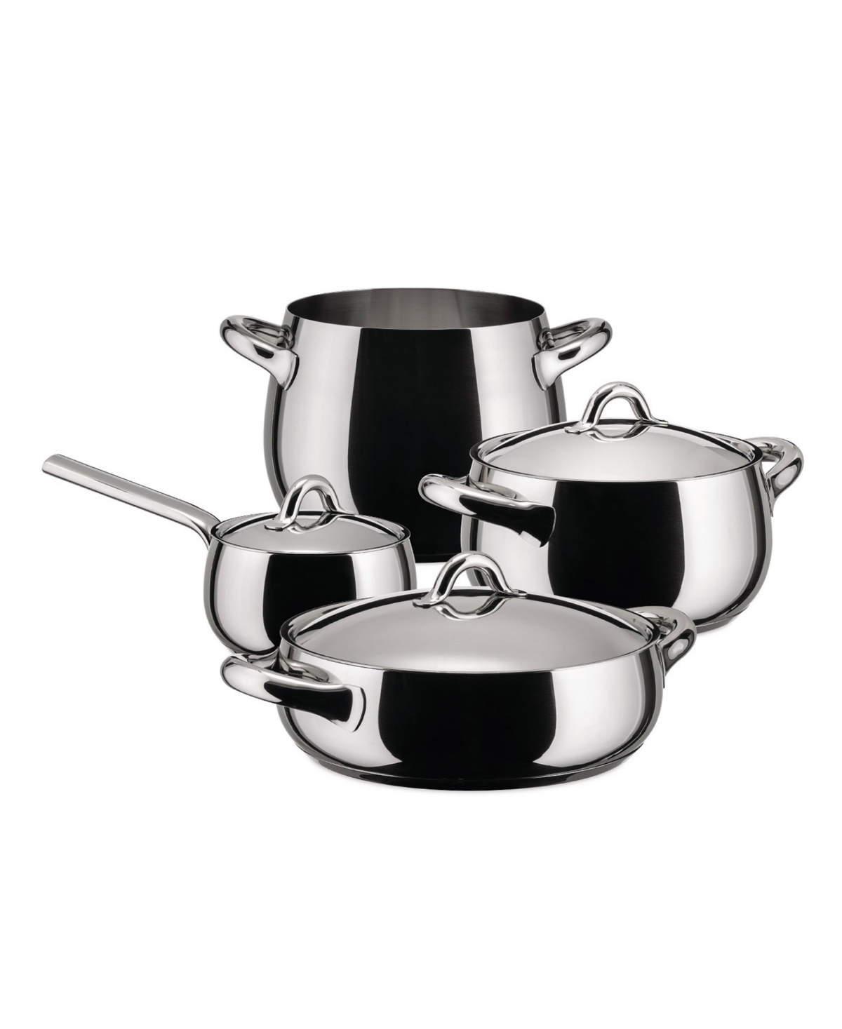 Alessi Mami Stainless Steel 7 Pc Cookware Set