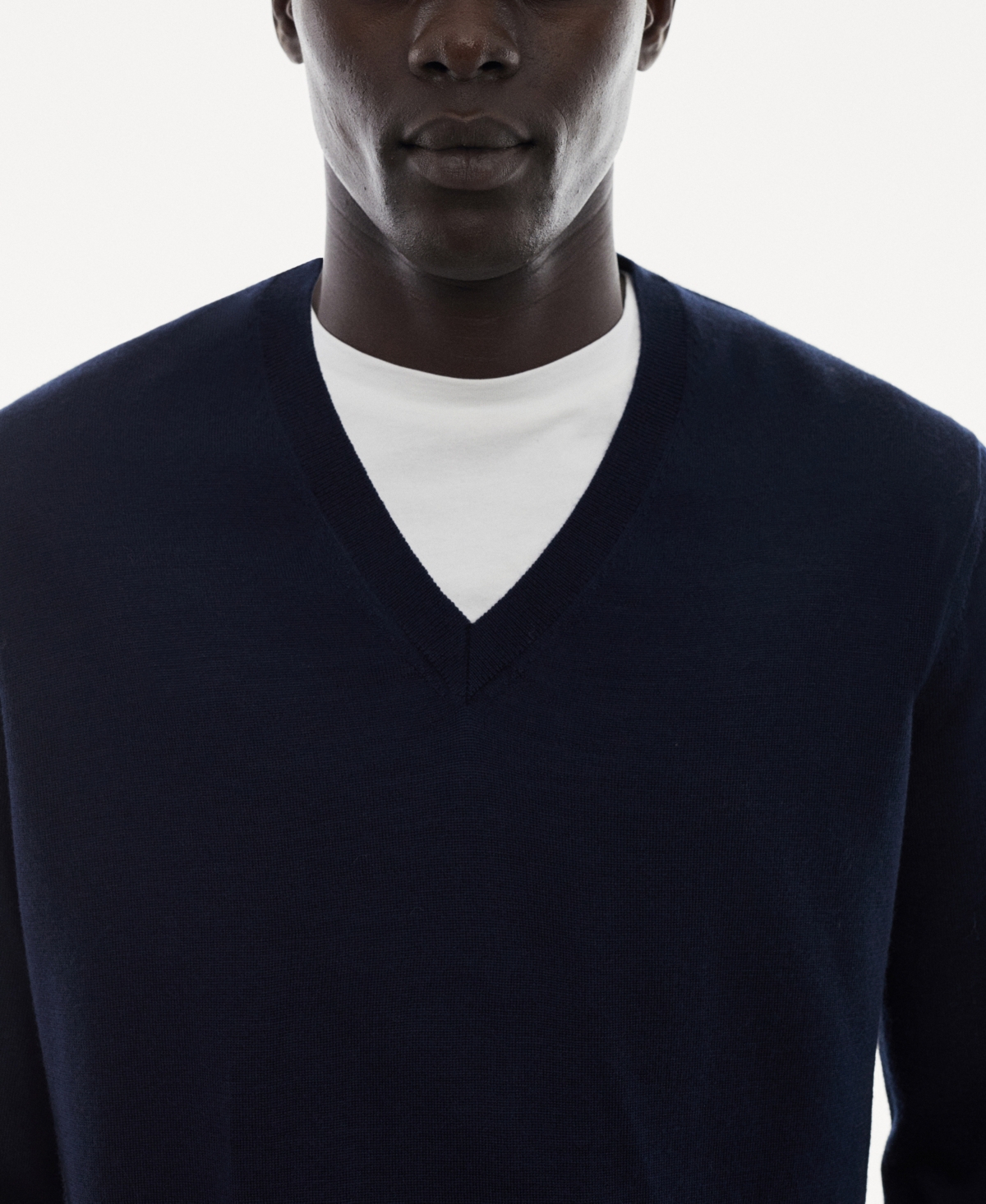 Shop Mango Men's 100% Merino Wool V-neck Sweater In Black