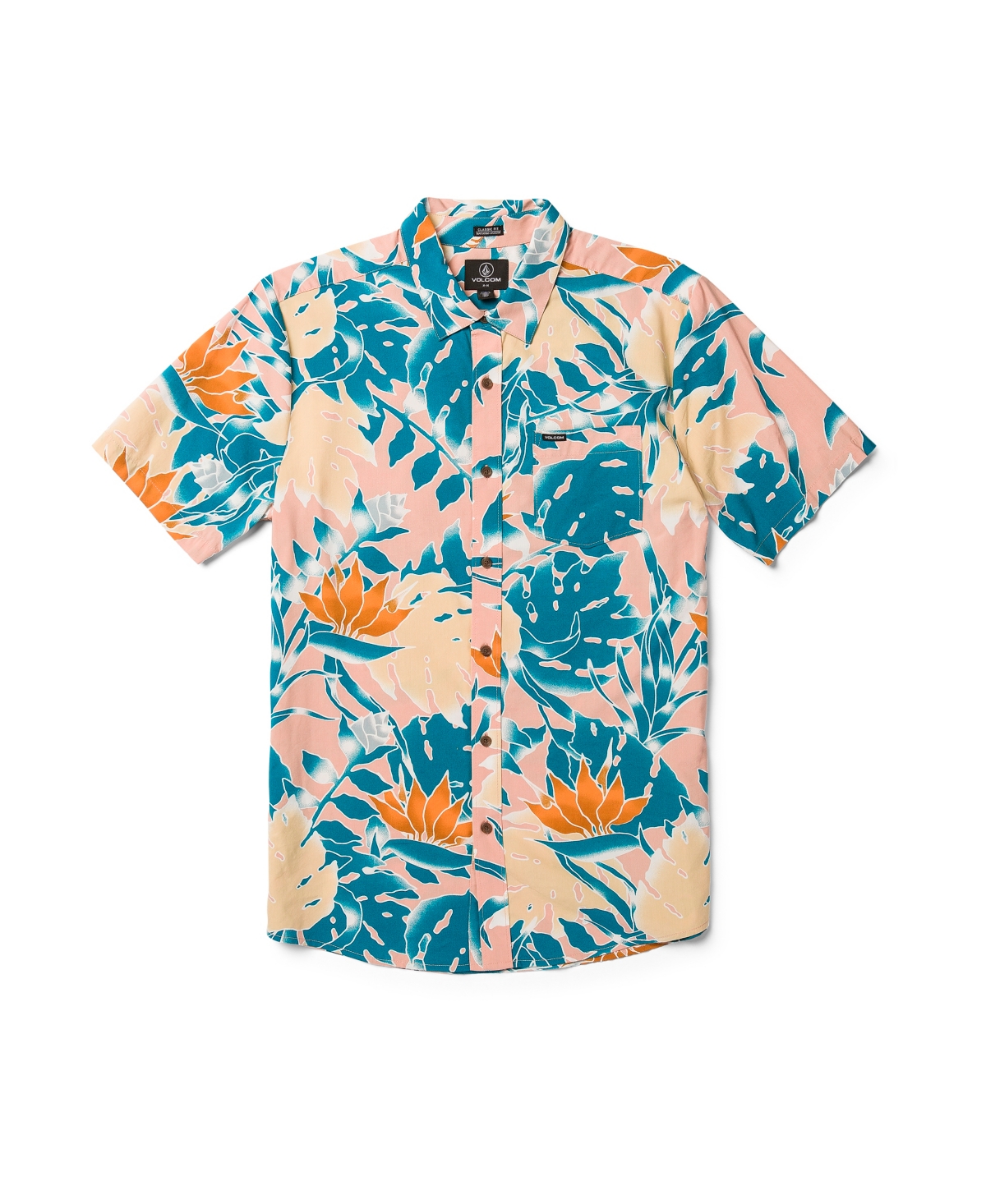 Volcom Men's Leaf Pit Floral Short Sleeve Shirt