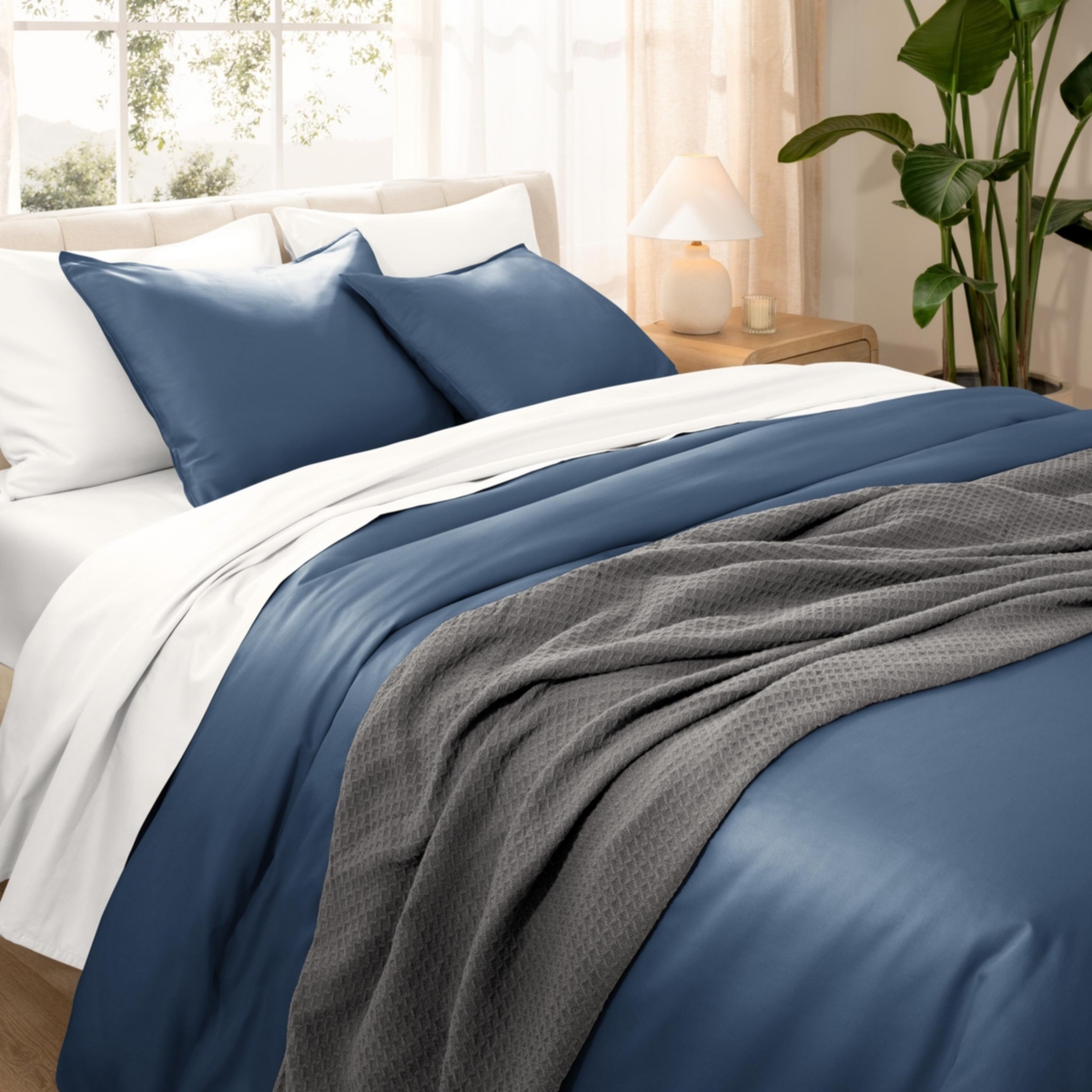 Bare Home Organic Cotton Sateen Duvet Cover Set Twin/Twin XLong