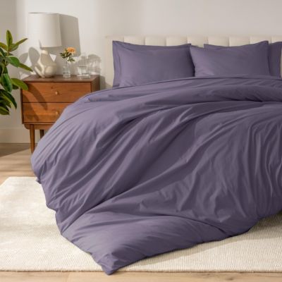 Organic Cotton Percale Duvet Cover Set Full/Queen